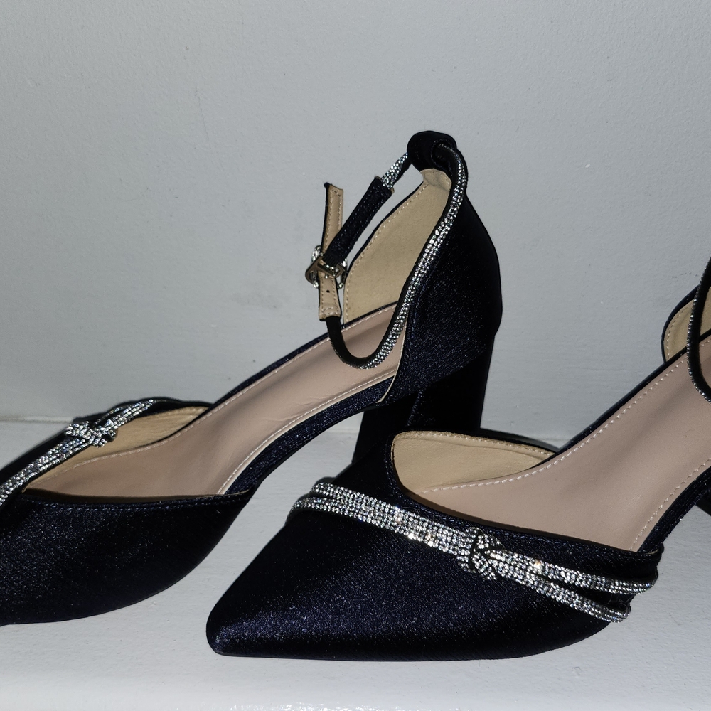 SHEIN Black and Silver Heels